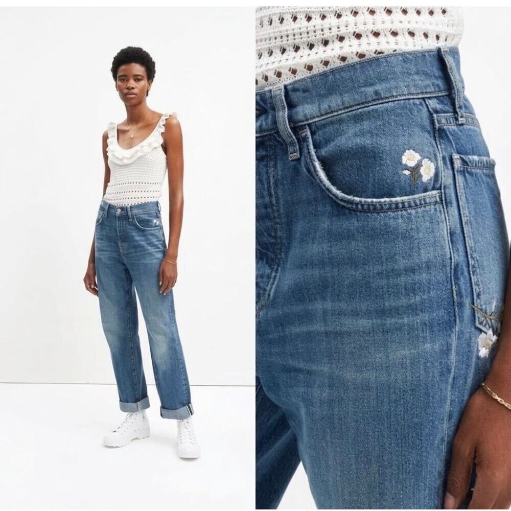 7 For All Mankind Women's Easy Straight Leg Jeans Denim Blue Size 25 NWT